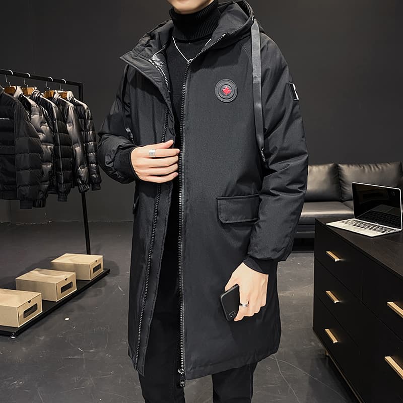 New Cotton-padded Jacket For Men In Winter, Mid-length Thickened Jacket, Trendy Korean Style Large Size Cotton-padded Jacket