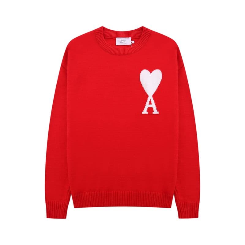 AMI Nouveau pull jacquard à col rond