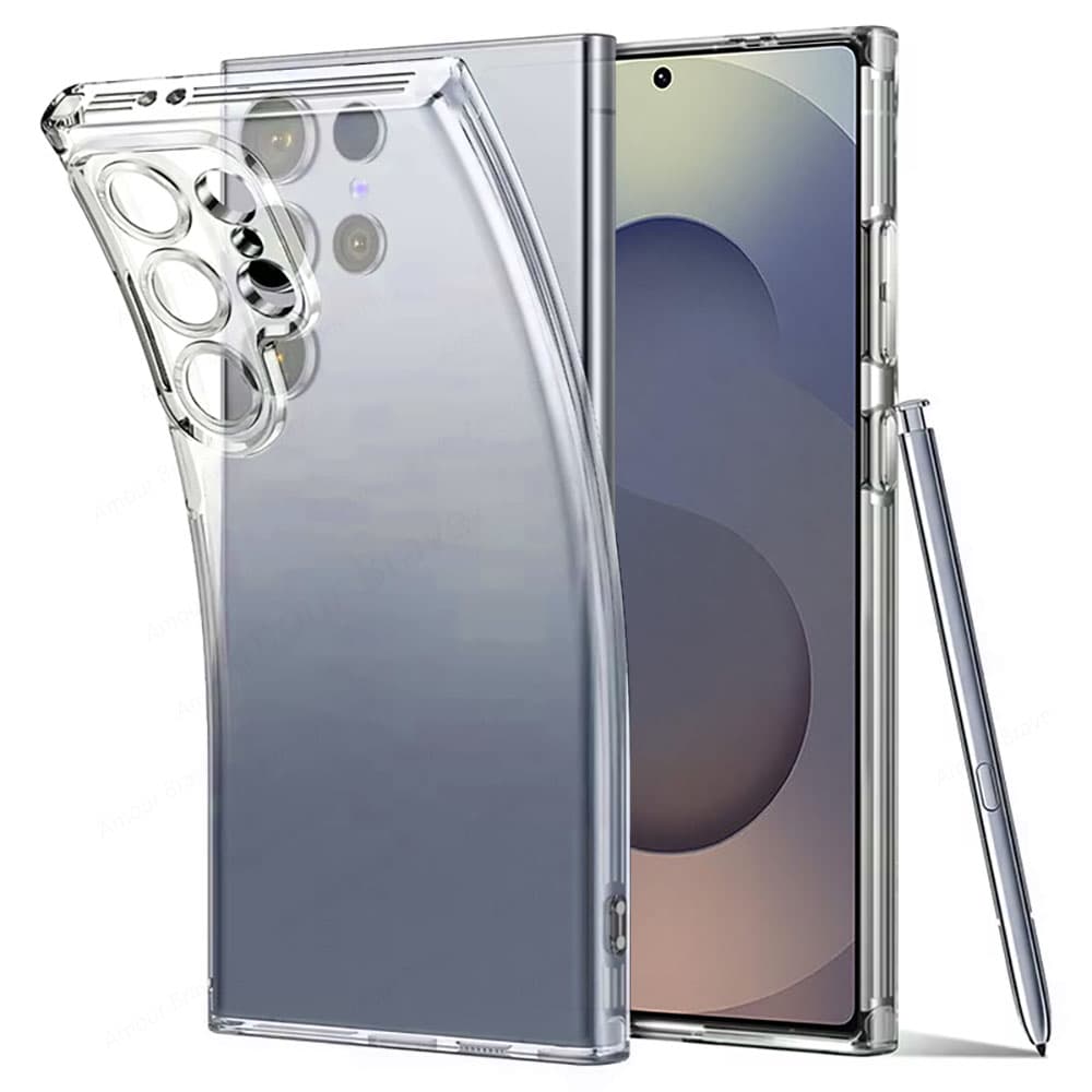 Transparent Clear Phone Case For Samsung Galaxy S25 S24 S23 S22 Ultra S21 Plus S20 FE A55 A35 A53 A52s A34 A14 A54 A15 5G Cover