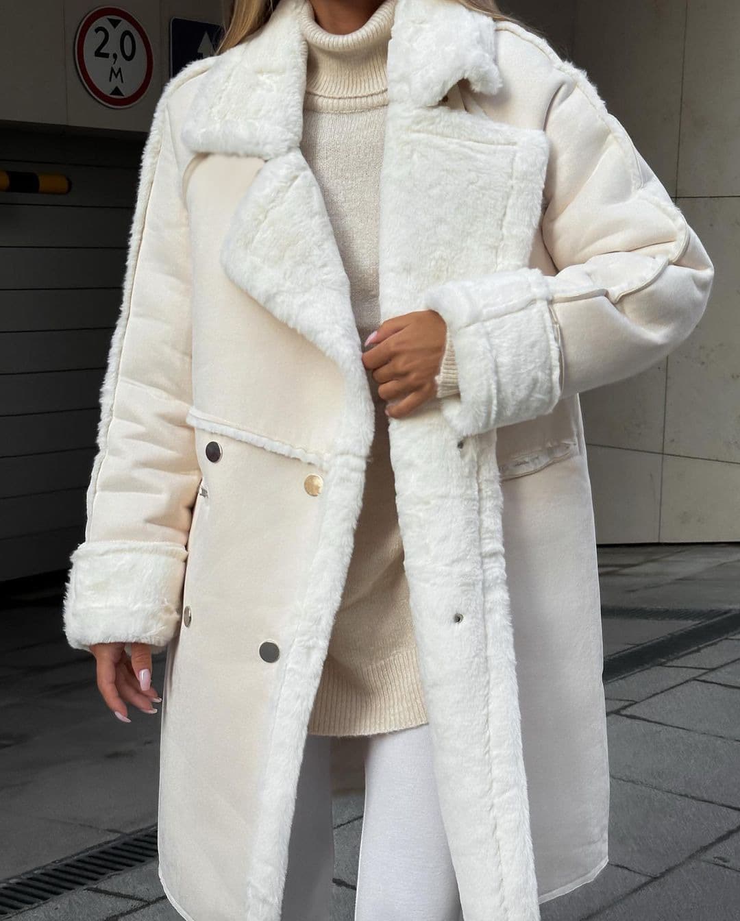 Women's Clothing New Furry Suede Coat Suit Collar Long Cardigan Long Sleeve Plush Jacket