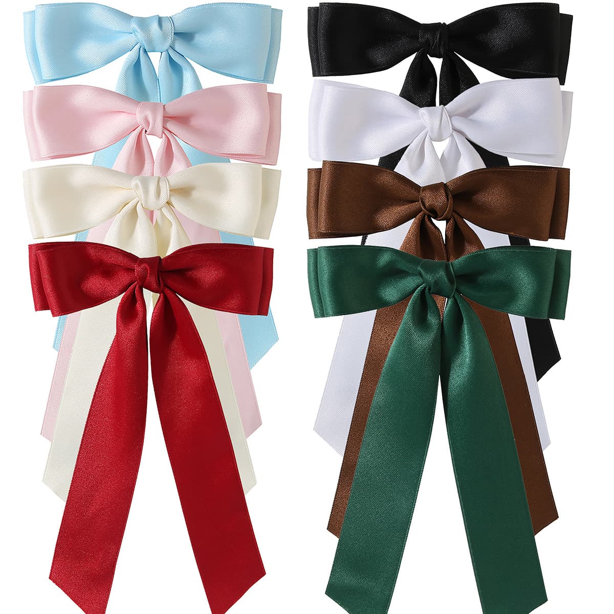Guanyang cross-border new 4CM polyester-cotton double-layer bow hairpin hairpin women's hair bun duckbill hairpin hair accessories