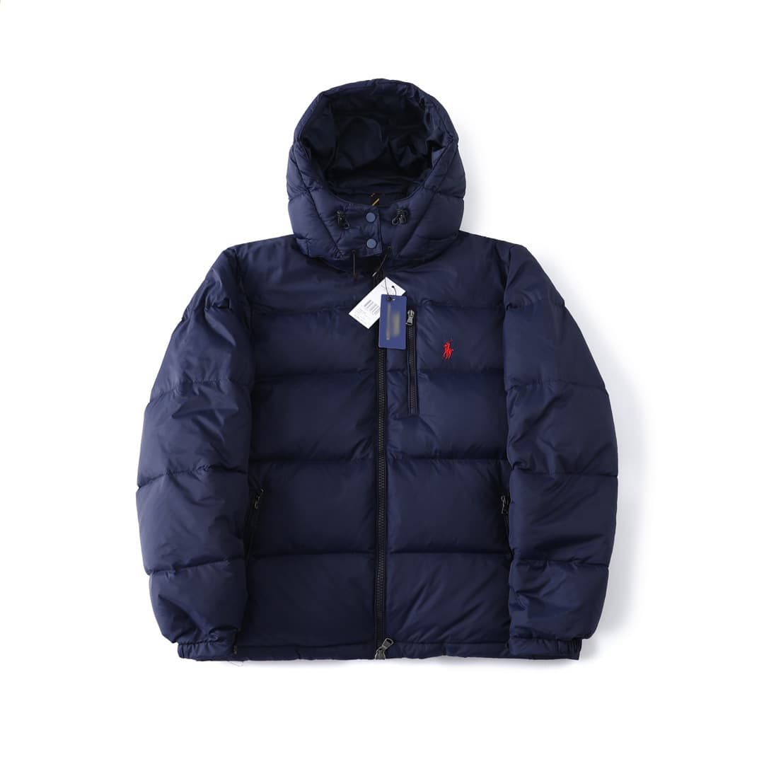 Veste à capuche amovible, coupe-vent, imperméable et chaude, avec broderie de poney et cheval de guerre Tra RL, pour homme et femme