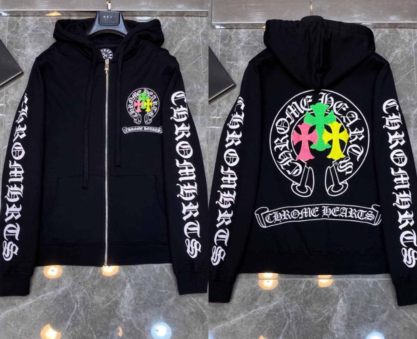 Sweat à capuche Chrome Hearts Cross, version correcte 25ss, polyvalent et tendance, vente en gros