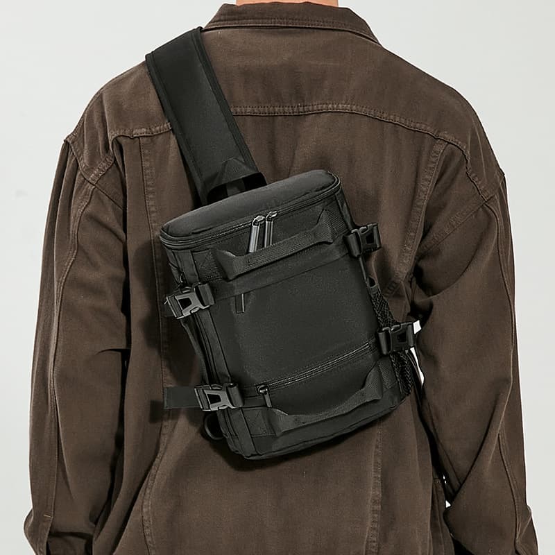 Fashionable Crossbody Bag, Trendy Brand Large-capacity Chest Bag, Functional Work Shoulder Bag For Men, Personalized Cycling Bag.