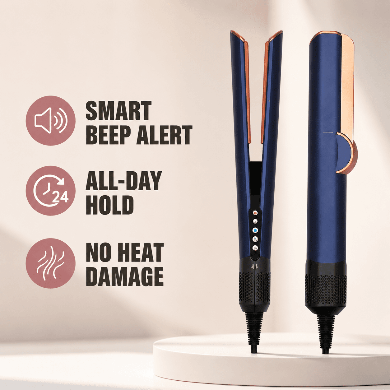2-in-1 Hair Dryer And Straightener Brush Professional Hot Air Styler Volumizer For Wet And Dry Hair Anti-Frizz Ceramic Hair Tool