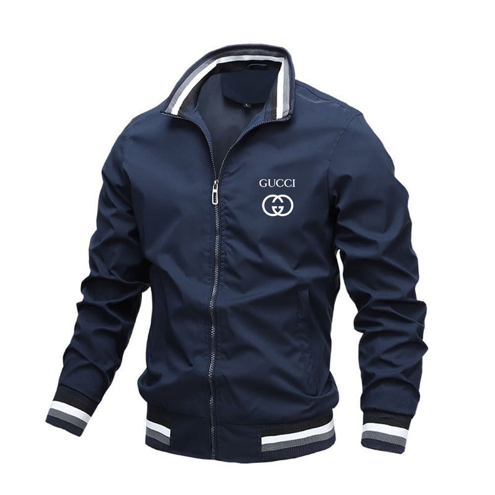 Veste décontractée élégante pour homme avec col montant, adaptée à toutes les saisons, polyvalente pour diverses occasions, manteau imprimé d