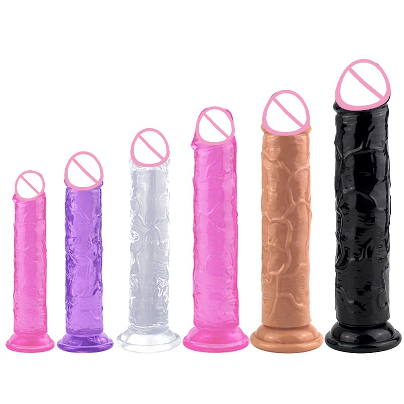 Cheap 5 Colors Small Transparent Dildo Suction Cup Jelly Dick Women Erotic Anal Sex Toys Soft Clitori Vaginal Masturbators Penis