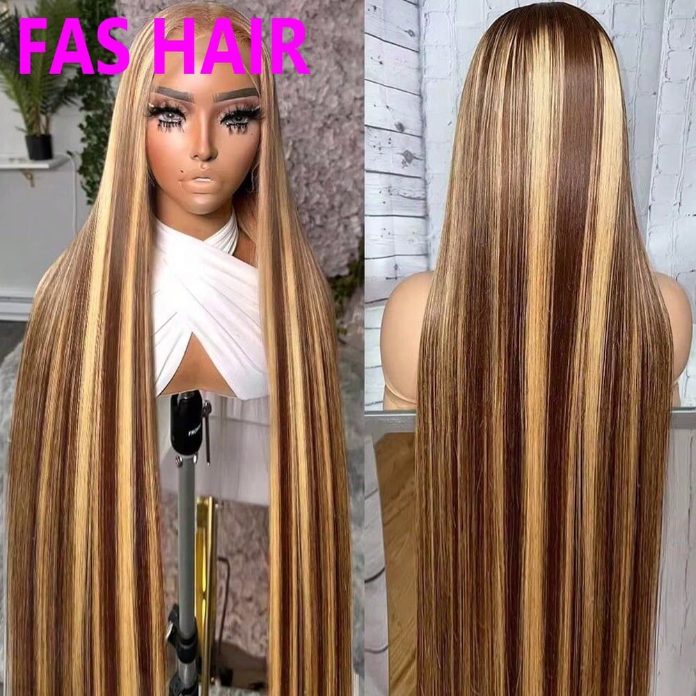 Synthetic Hair P4/613 Straight Piano Color Lace Wig - 100% With Hd Lace Front & Natural Hairline For Everyday Wear