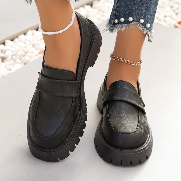 New Low-heeled Slip-on Low-top Loafers For Women