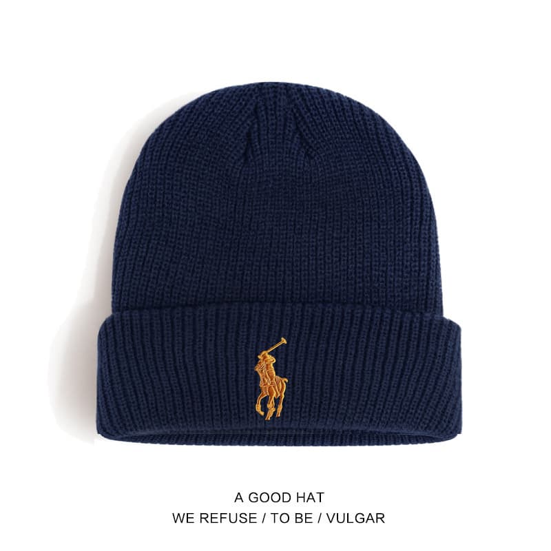 Bonnets en maille Polo pour hommes et femmes, bonnets d'automne et d'hiver, chapeaux chauds et protecteurs contre le froid, chapeaux simples et élé
