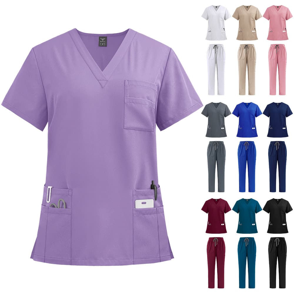 Women’s Clothing New Arrival Doctor Nurse Work Uniform Surgical Gown Surgical Gown Hand Washing Gown Operating Room Straight Pants Solid Color Suit