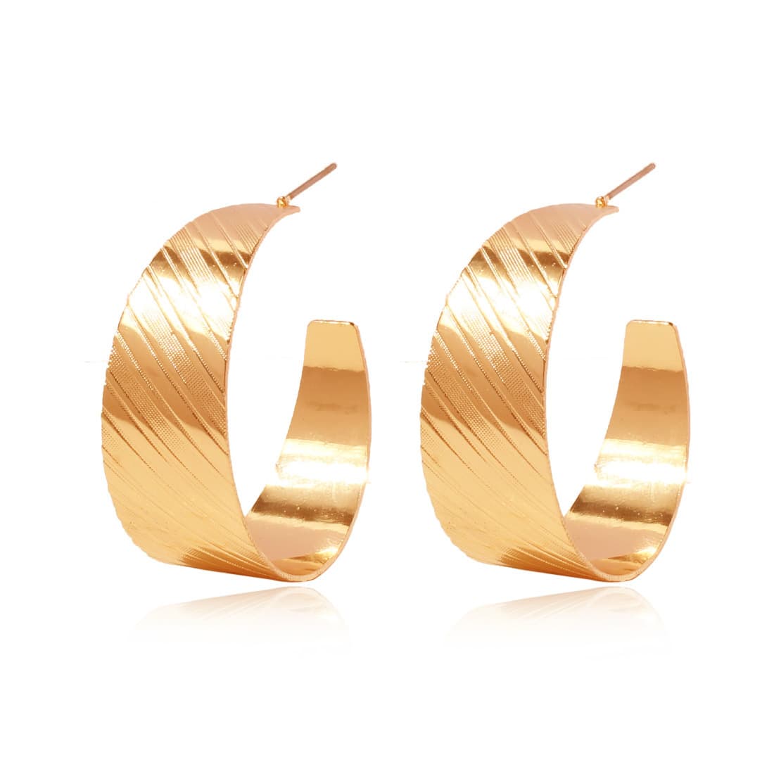 Unisex Temperament Golden Atmospheric Personality Earrings Fashion Simple Earrings Earrings For Women
