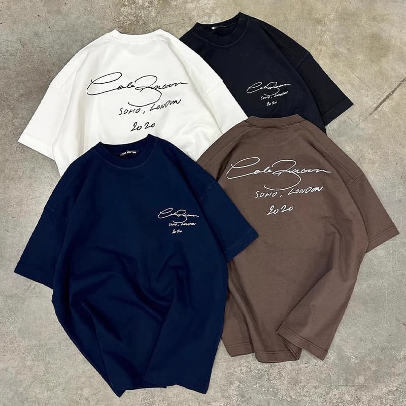 High Street Cole Buxton minimalist slogan letter year number printed round neck casual short sleeved T-shirt trend