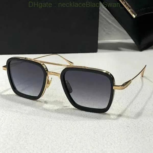 2024 Men's Retro Pilot Square Women's Fashion Designer Gold Frame Sunglasses UV400 Gradient LXN-EVO DITA