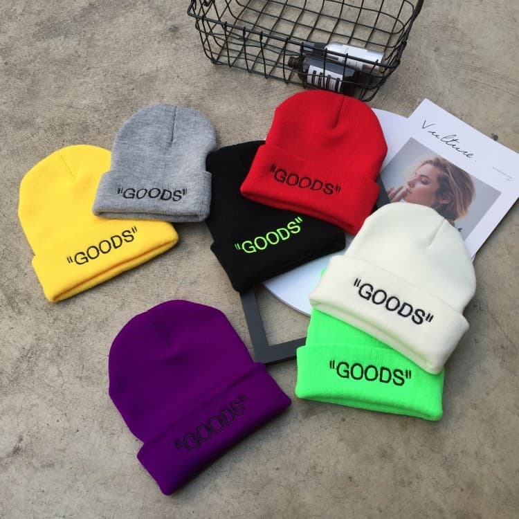 Men's and women's hats Wool hat women's winter warm hat men and women all-match simple embroidery solid color pullover hat knitted hat cold hat tide