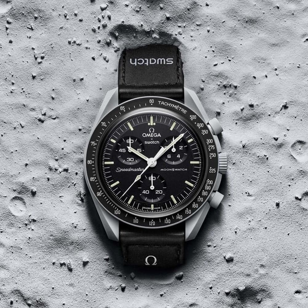 Montre de mode pour hommes Moonwatch Swatch Sport tendance chronographe à quartz bracelet en nylon