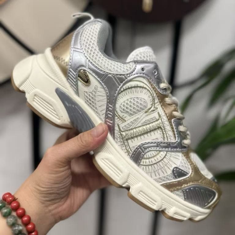 DIOR 25ss Dad New Homme B30 et Femme, Baskets décontractées polyvalentes à lacets en maille, Modèle Fashion CD Color-blocking résistant à l'usu