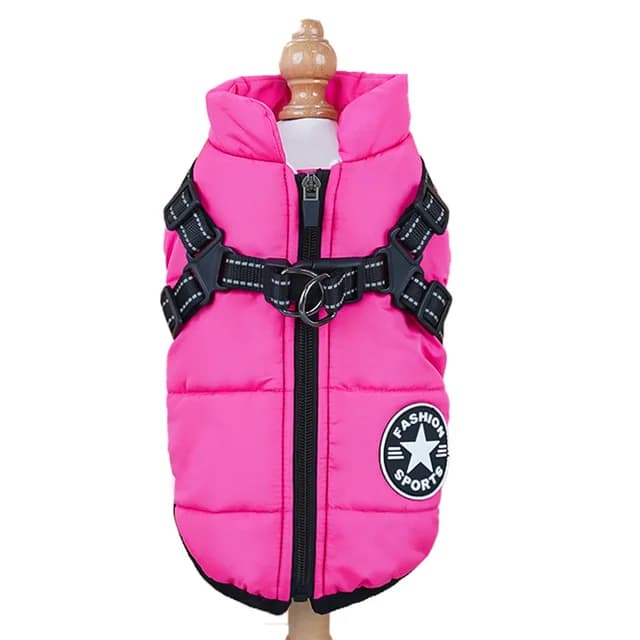 Veste pour grand chien de compagnie avec harnais, vêtements d'hiver chauds pour chien pour labrador, manteau imperméable pour gros chien, tenues po