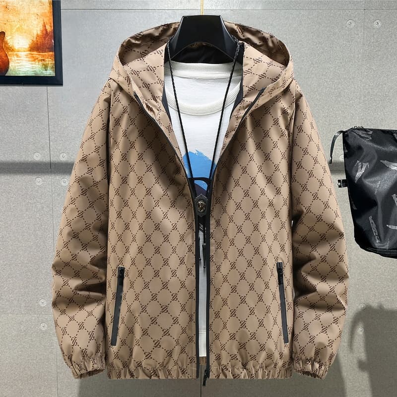 Men's Clothing light luxury men's clothing fat jacket men's casual men's jacket hooded loose large version top