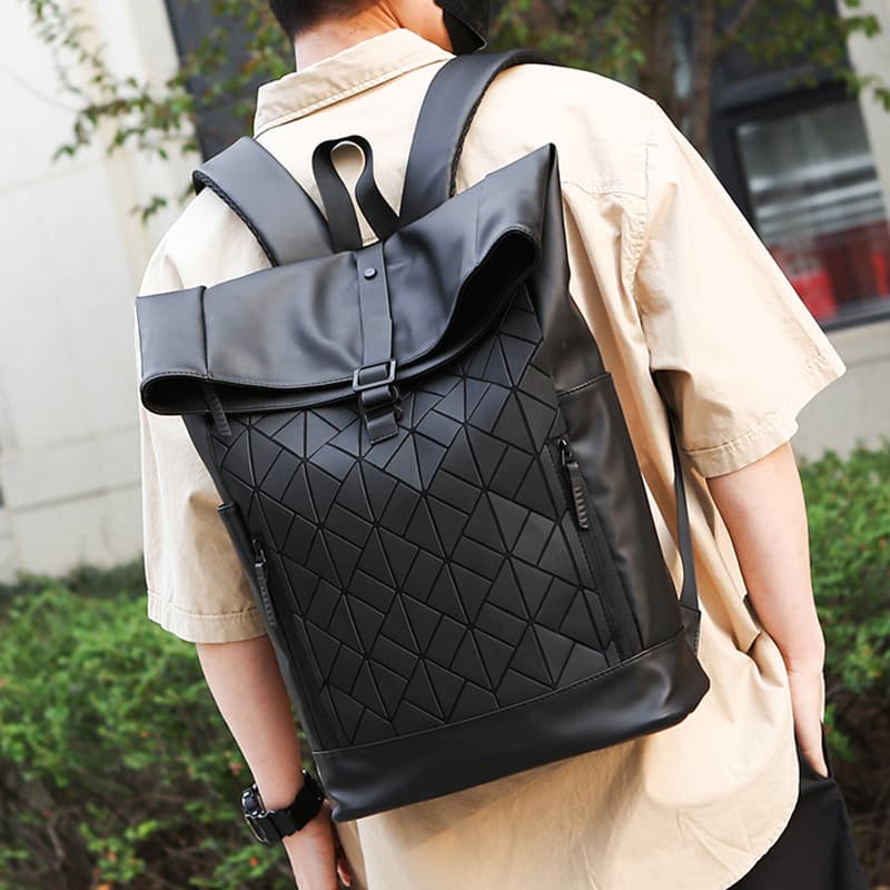 Luggage & Bags Backpack Men's Backpack Large Capacity Computer Bag Student Diamond Backpack Waterproof Sports Leisure Travel Bag