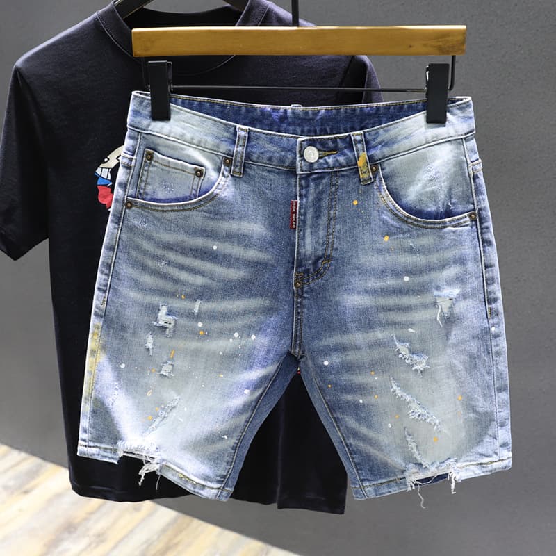 Men's Clothing Men's Style Lightweight Trendy Versatile Shorts Summer Straight Leg Five Point Luxury Pants