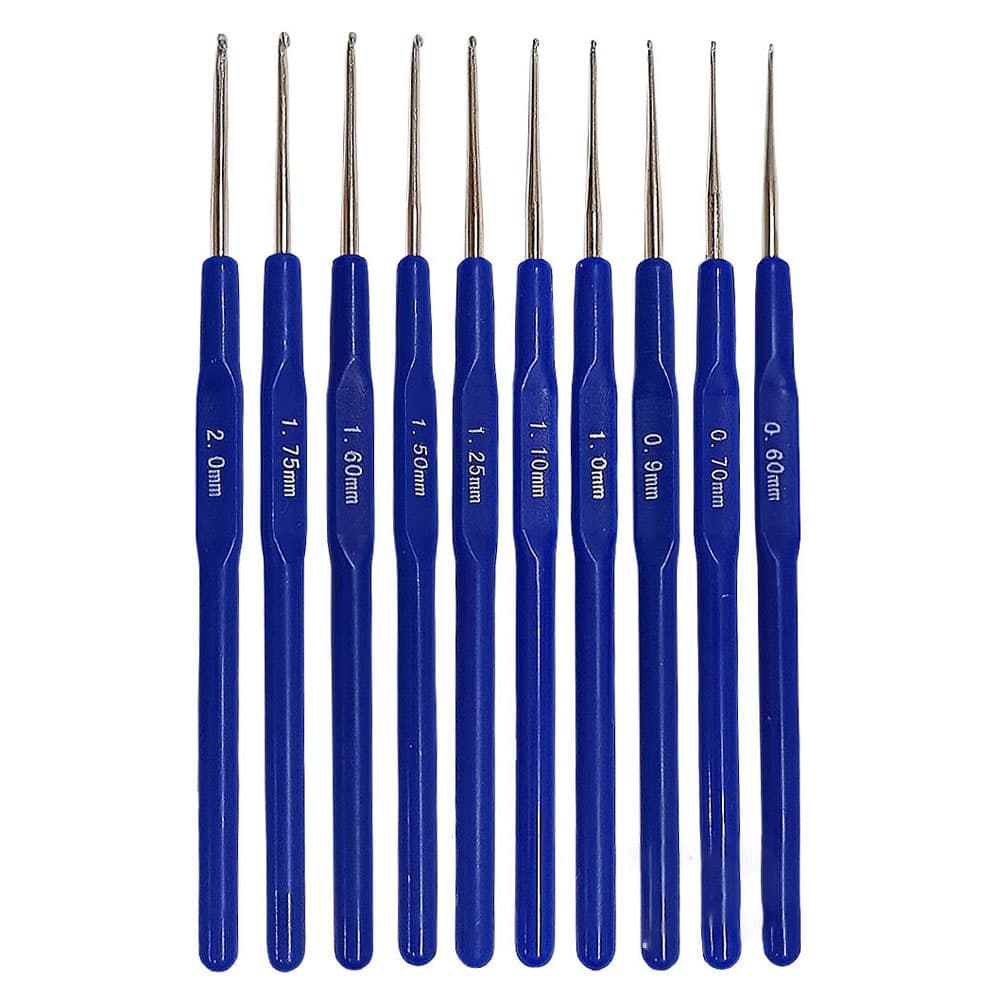 Knitting tools sweater needles blue handle crochet needles lace fine crochet needles