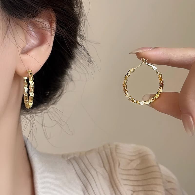 925S Silver Needle Simple Pearl Bow Irregular Letter Drop Earrings Tassel Ear buckle Ear Studs Women's Jewelry Accessories