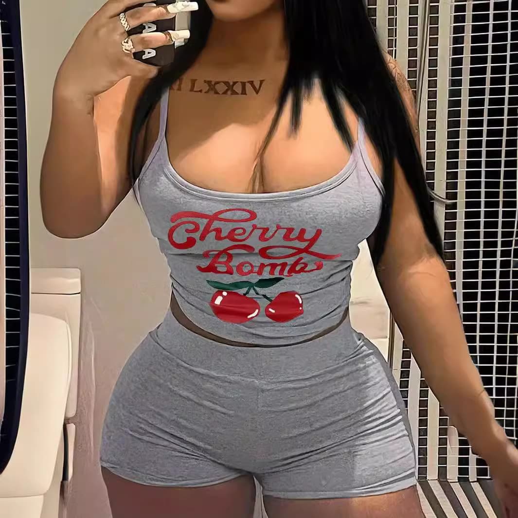 Summer Cross Border Sexy Beauty Suspender Shorts Suit