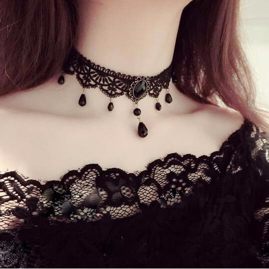 2025 Women Fashion Korean Fashion Velvet Women's Retro Sexy Lace Necklace Pendant Gothic Girl Neck Jewelry Accessories