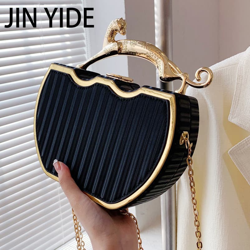 Female Luxury Designer Stripe Printed Women's Handbag Fashion Chain Crossbody Bag Box Tote 2022 Summer New Ladies Shoulder Purse