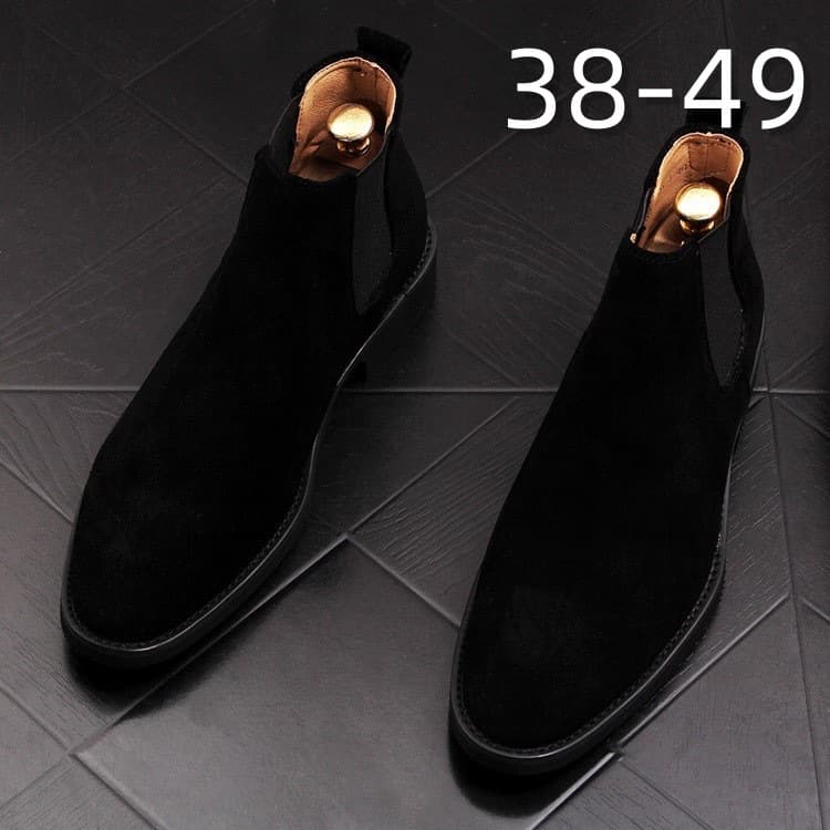 Martin Boots Men's High-top Leather Shoes Chelsea Boots Men's Mid-top Men's Shoes Men's Style Men's Boots Breathable