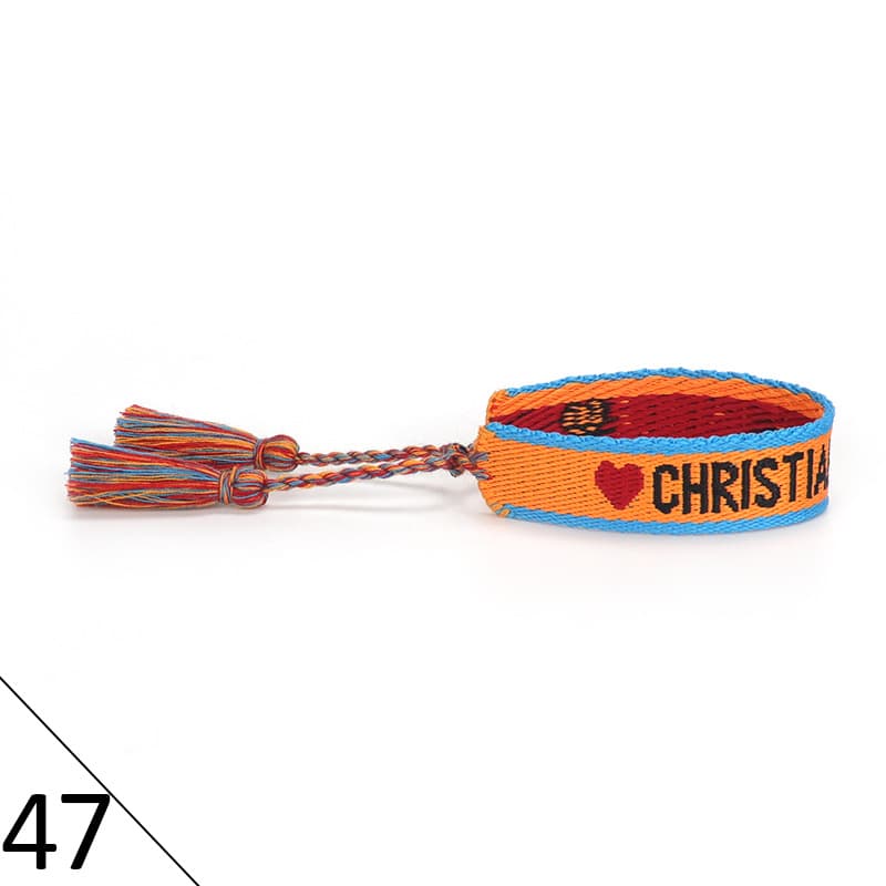 Bracelet unisexe tendance avec lettres tressées
