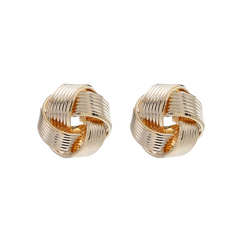 Women's Jewelry Earrings Silver Needle Twisted Stripes Metallic Personality Fashion Exaggerated High End Earrings