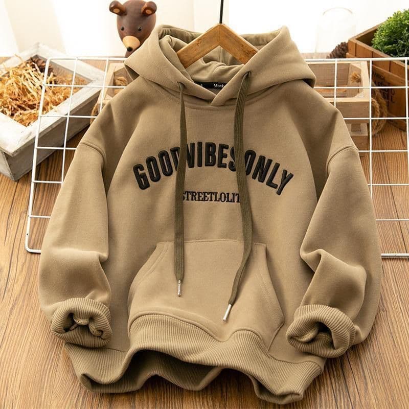 Women's Clothing 100% Non Pilling Autumn And Winter Women's Plush And Thickened Sweatshirt New All Match Hooded Top
