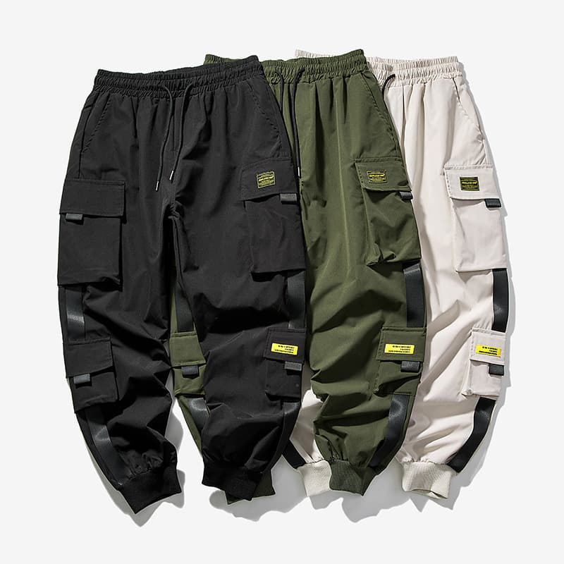 Men's clothing Overalls men's new spring and summer loose large size leggings ins versatile multi-pocket casual trousers