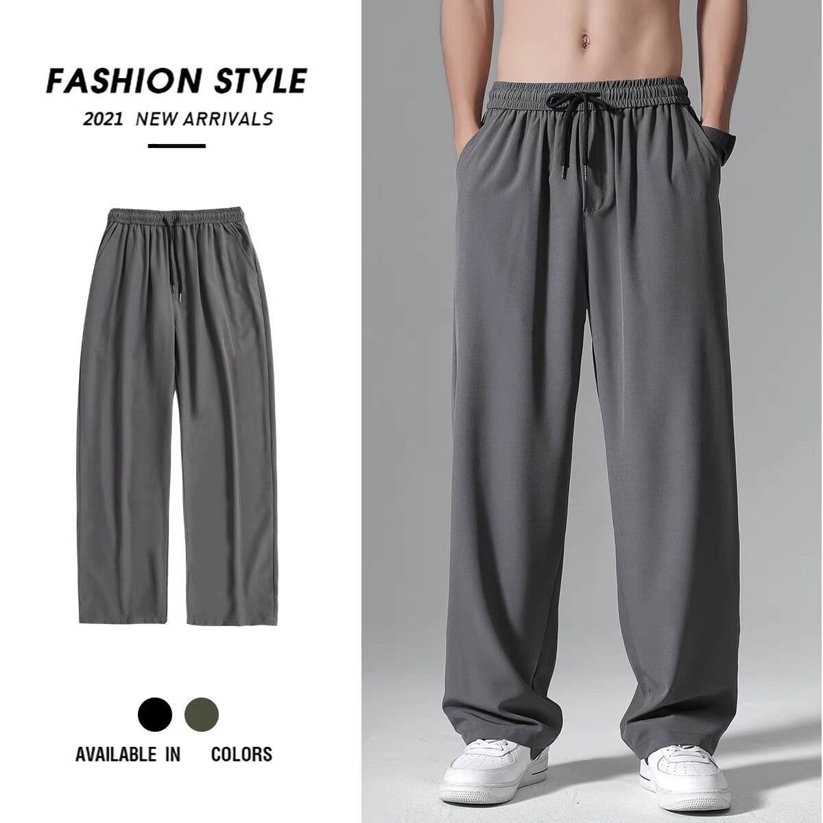 Men's Pants In Summer, Slim And Trendy, Versatile, Loose Fitting Casual Pants, Wide Leg Straight Leg, Hanging Feeling,