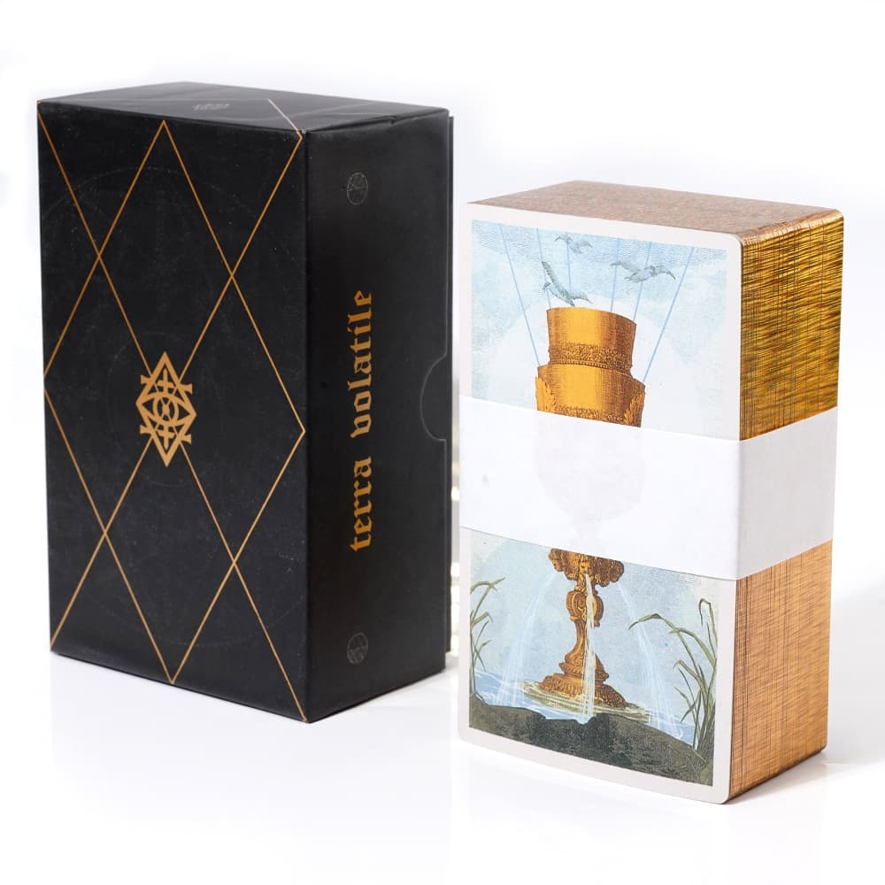 Terra Volatile English High Quality Silver Gift Box Hardcover Laser Gold Plate Tarot Cards