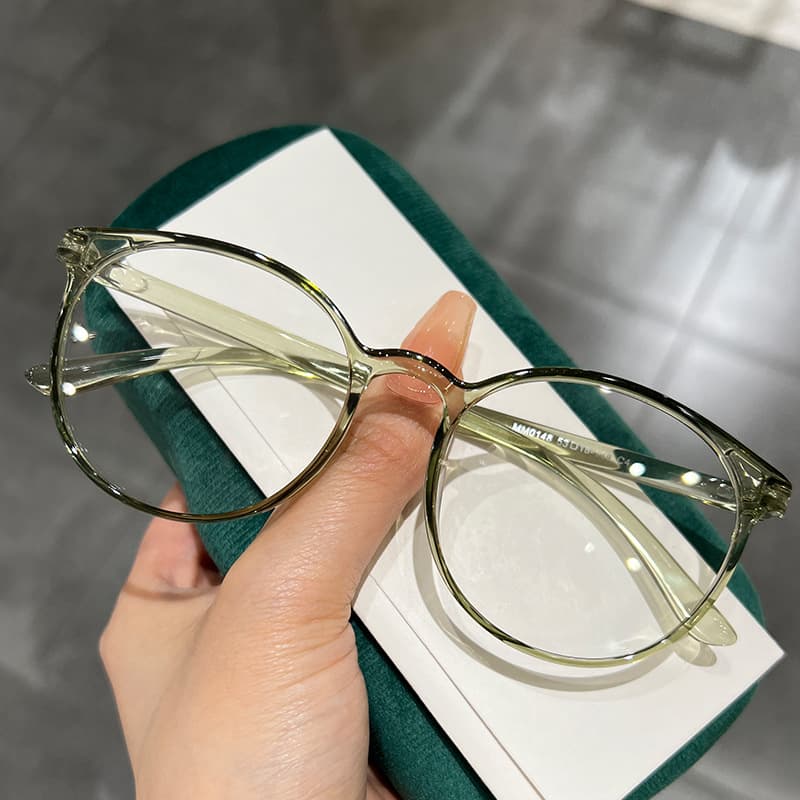 New Arrivals Trendy Round Frame Blue Light Blocking Minus Glasses Women Men's Transparent Prescription Classic Diopter Eyewear