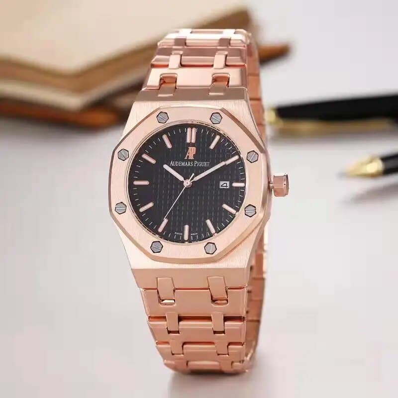 Montre homme de luxe AP, collection élégante, à quartz, haut de gamme, trois aiguilles, design simple.