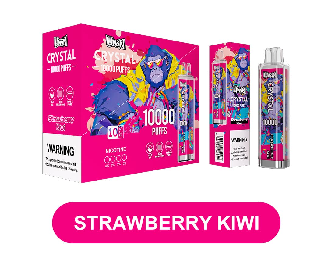 Kit de démarrage de cigarettes électroniques jetables Uwin Crystal, 10 000 bouffées, 15 saveurs, 2, 5 ou 10 pièces