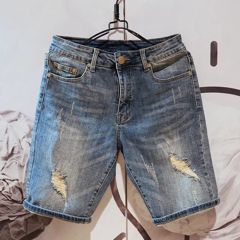 Men's Clothing Summer Social Spirit Guy Handsome Ins Shorts Mid Length Pants