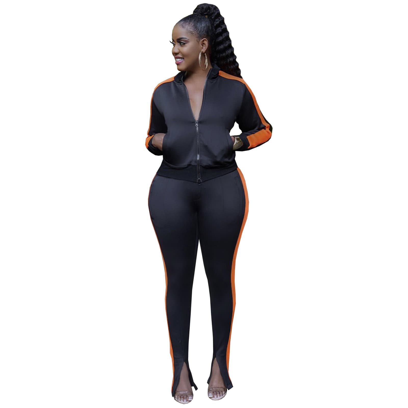Mode femme sport décontracté automne et hiver nouvel ensemble deux pièces