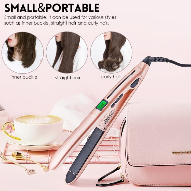 PSE hair straightener dual purpose curling and straightening temperature adjustable electric clamp 2 in 1 hair straightener export