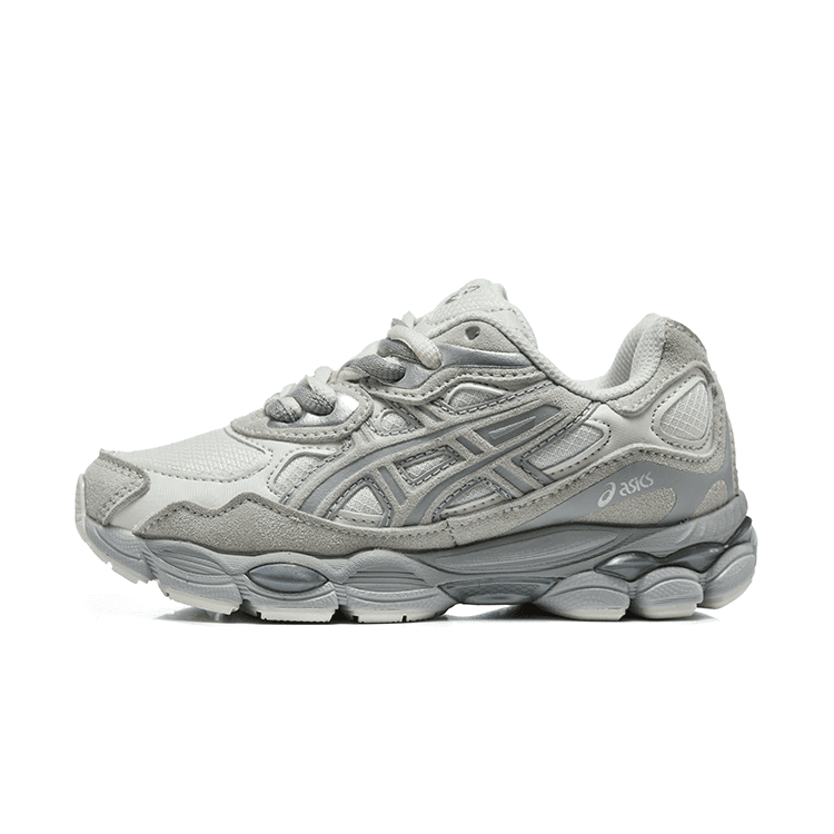 Chaussures de running rétro Asic NYC Series pour enfants, tige en daim et mesh, chaussures de sport respirantes et amortissantes pour enfants