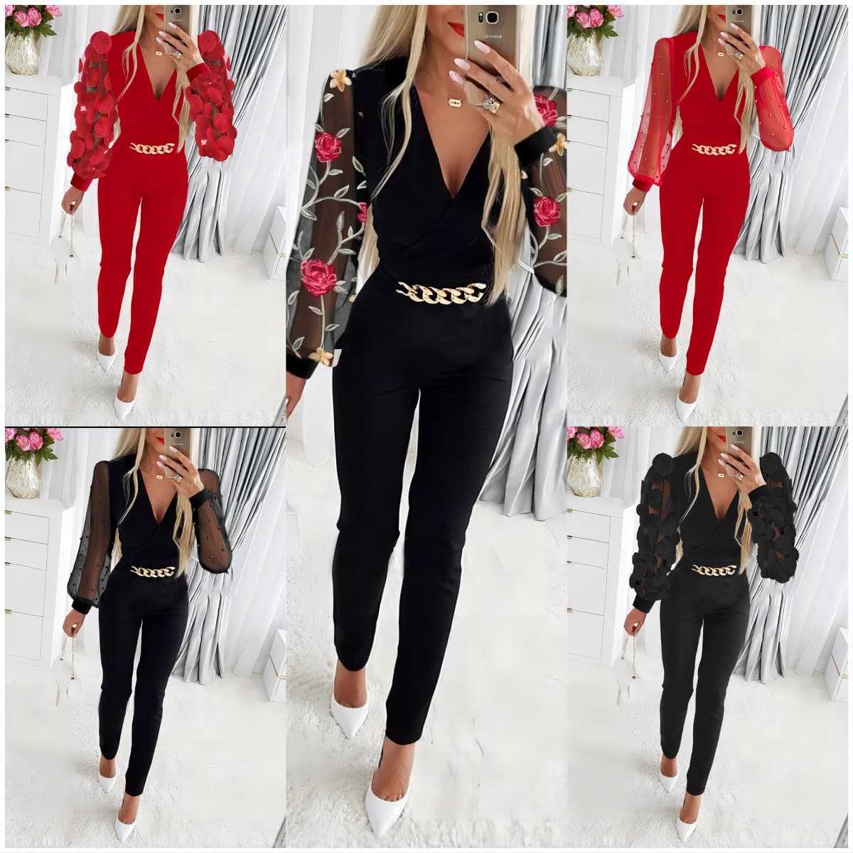 Women's Spring Cute Style Fresh And Sweet Women's Polyester Jumpsuit Women's Jumpsuit
