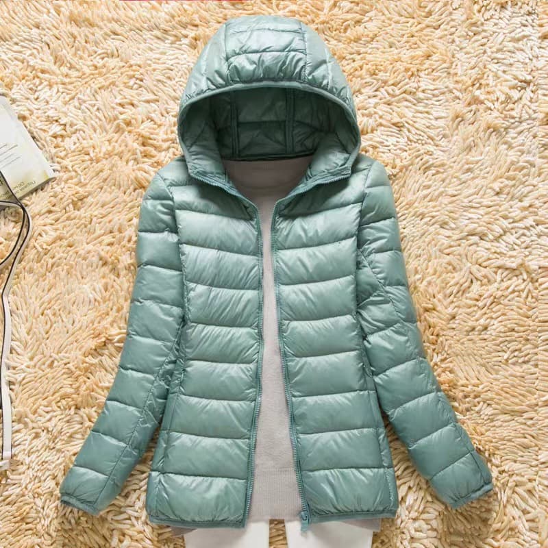 Women's Clothing short winter coats new slim fit large size hooded jacket with storage bag