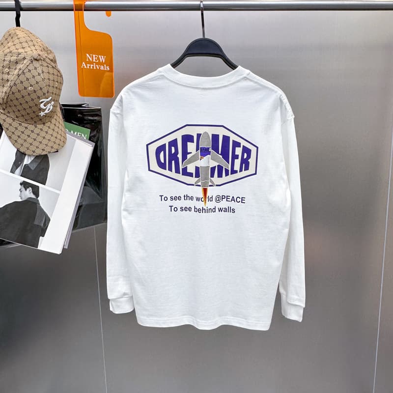 Men's Clothing Spring And Autumn Men's New Long-sleeved T-shirt Simple Loose Letter Printing Round Neck Pullover Tide Bottoming Shirt B2CPD3201