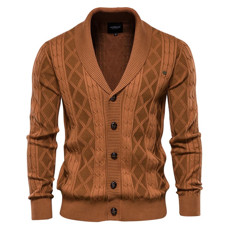 Man's Clothing Cardigan Men's V-neck Long Sleeve Sweater Men's Thick Sweater Hipster Men's Knitted Cardigan Coat