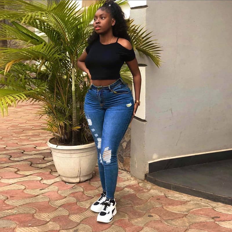 Women's trousers style ripped jeans Internet celebrity student pants