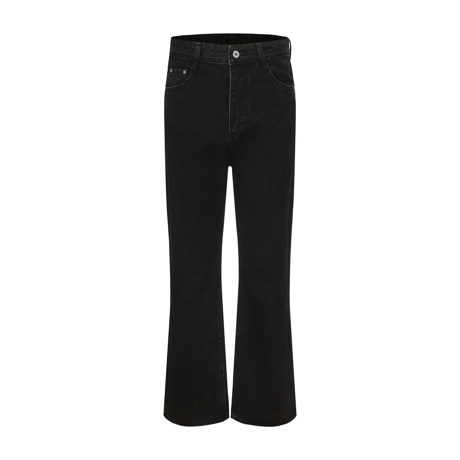 Men's Clothing New High Ounce Washed Distressed Flared Jeans 517 Black Retro Cleanfit Trendy For Men And Women